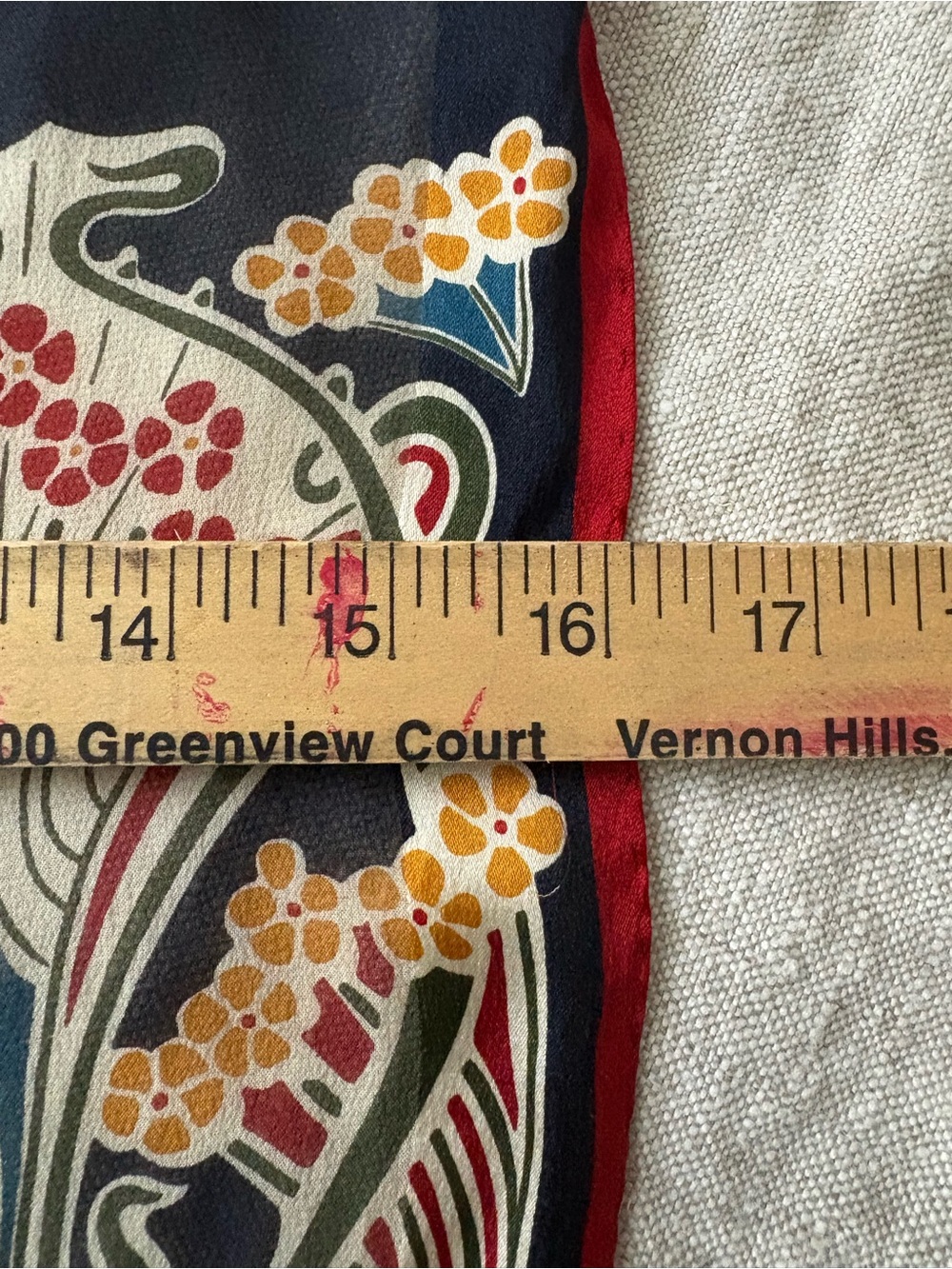 Vintage Liberty of London Silk Scarf Art Nouveau Floral Oblong Scarf Italian Mad - Picture 10 of 15